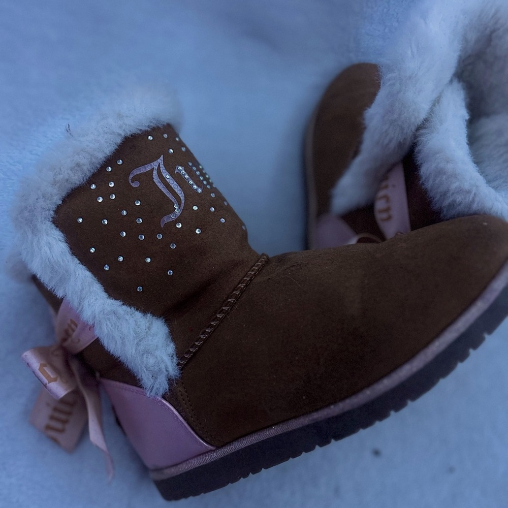 Juicy Couture Brown and Pink Winter Boots